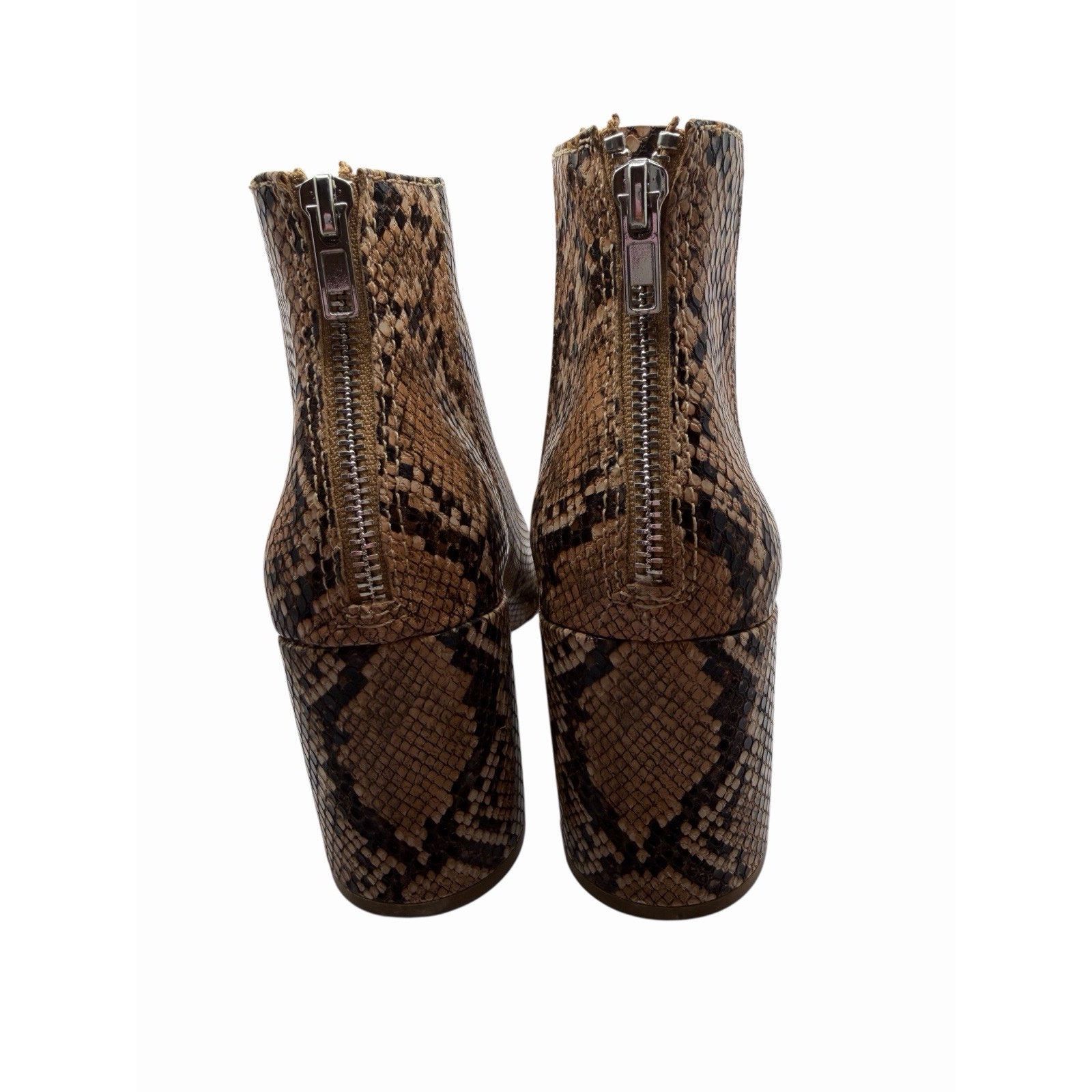 Steve Madden Julianne Snake Print Pointed Toe Block Heel Ankle Bootie 9 Size US 9 / IT 39 - 4 Thumbnail