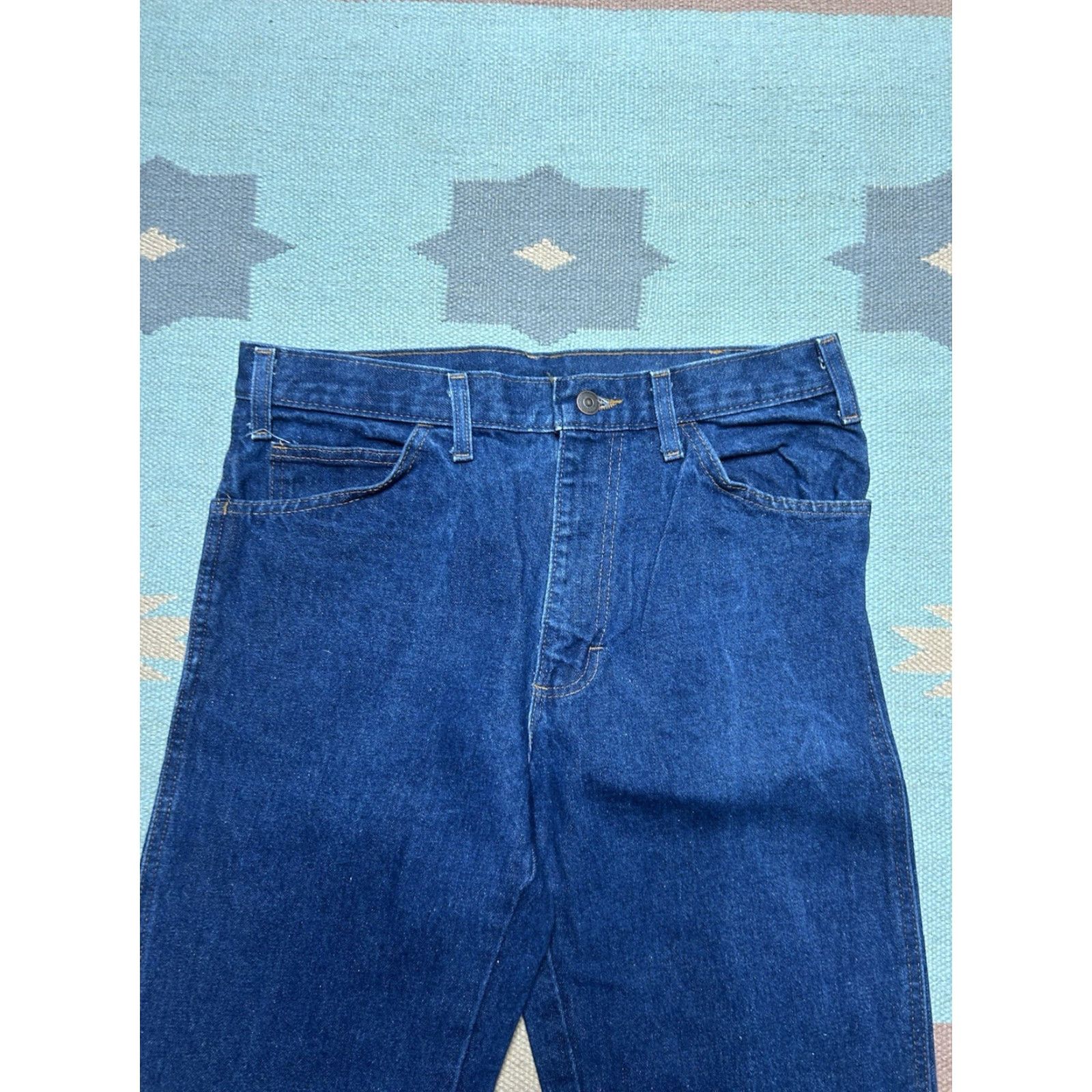 Denime VINTAGE Cowboy Jeans, Denim, Dark Wash, 32x33, Zipper, Straight, 80s, Men Size US 32 / EU 48 - 3 Thumbnail