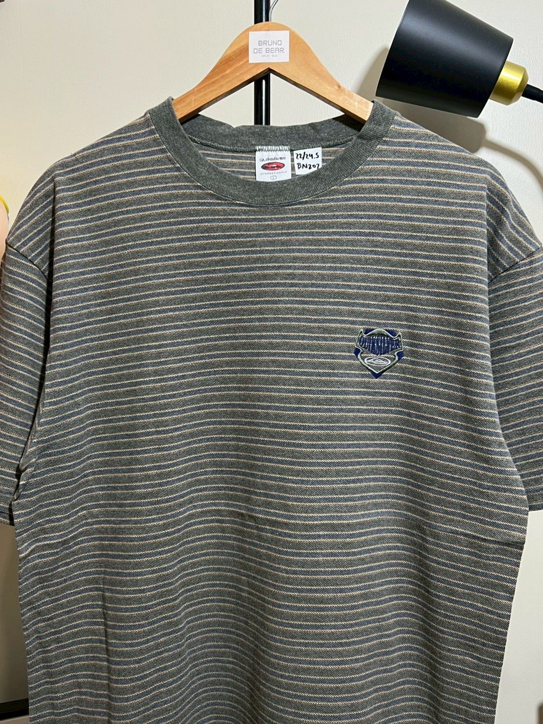 Quicksilver × Quiksilver × Vintage Vintage 90's Quicksilver shirt Stripe surf wear bnz02 Size US L / EU 52-54 / 3 - 2 Thumbnail