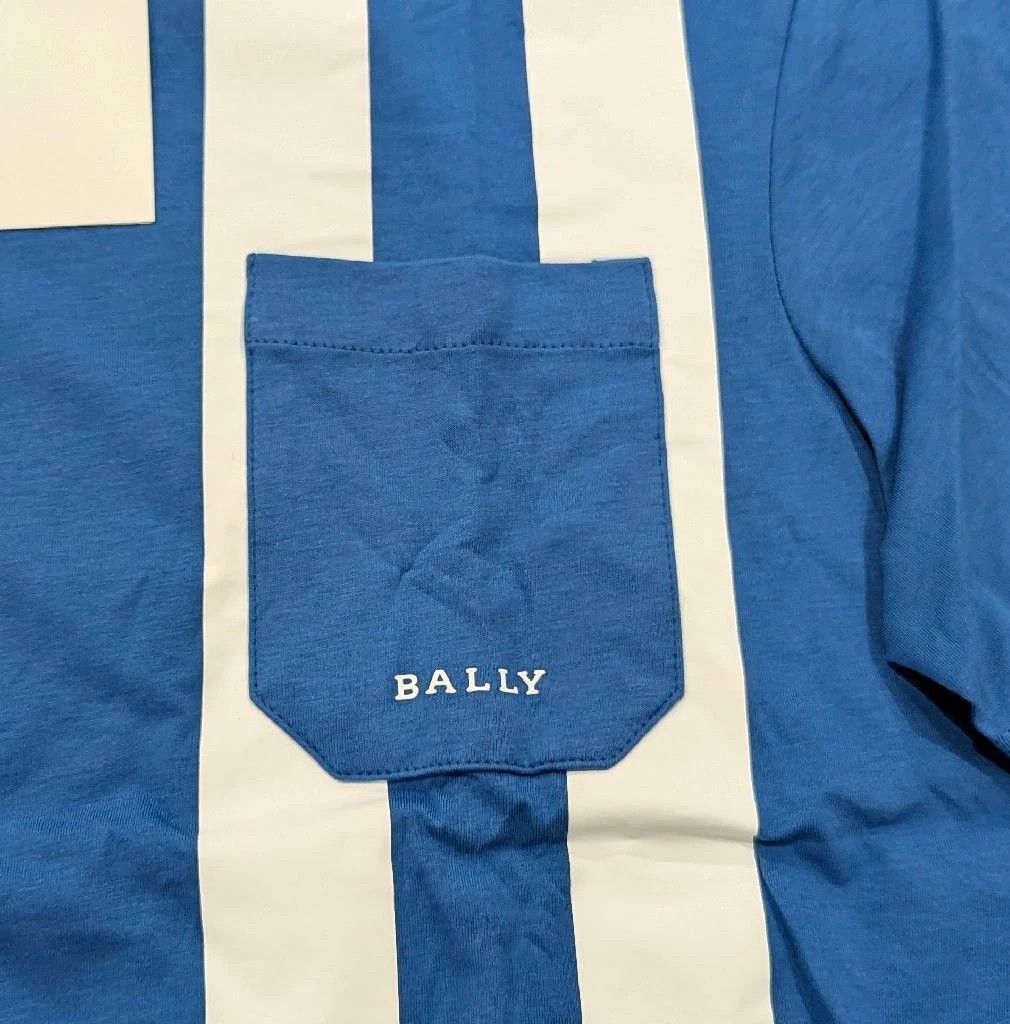 Bally BALLY Striped Patch Pocket Crewneck T-Shirt Blue Sky Medium Size US M / EU 48-50 / 2 - 3 Thumbnail