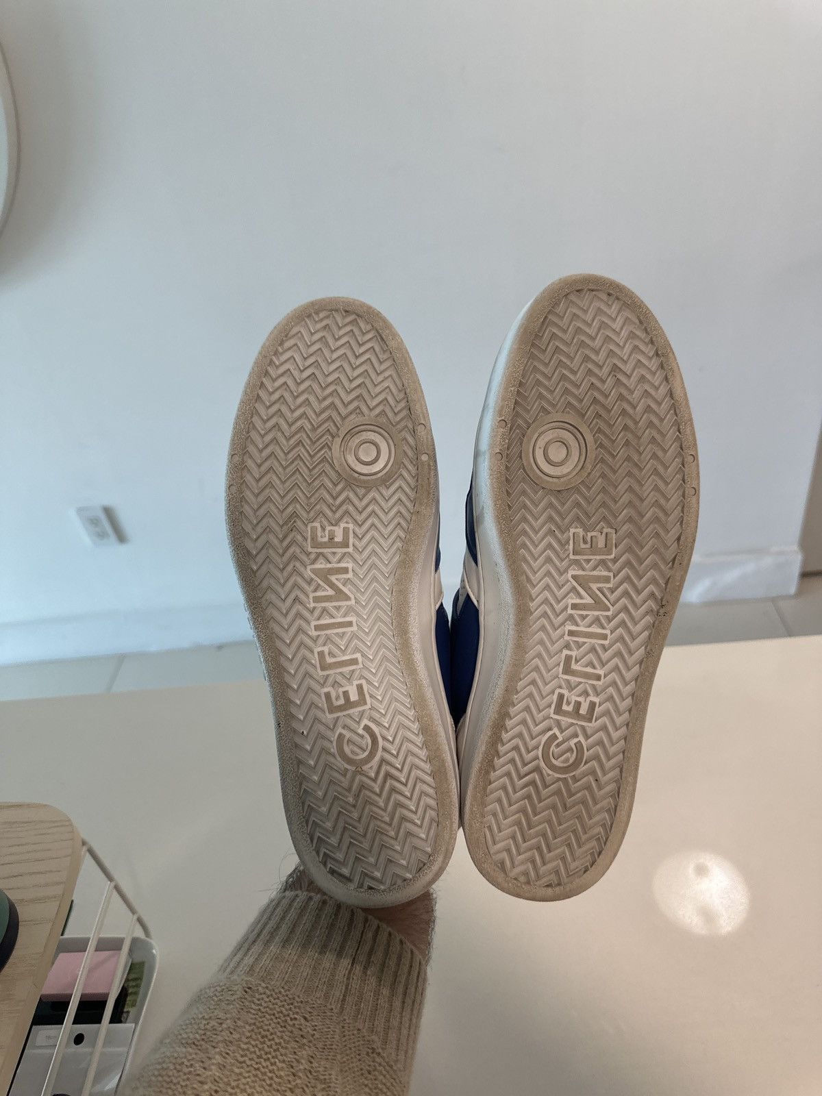 Celine White/Blue Celine CT-04 - Worn once Size US 11 / EU 44 - 6 Thumbnail