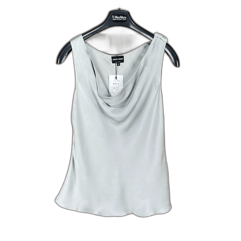 Emporio Armani Giorgio Armani Silk Cowl Neck Top Size S / US 4 / IT 40 - 1 Thumbnail