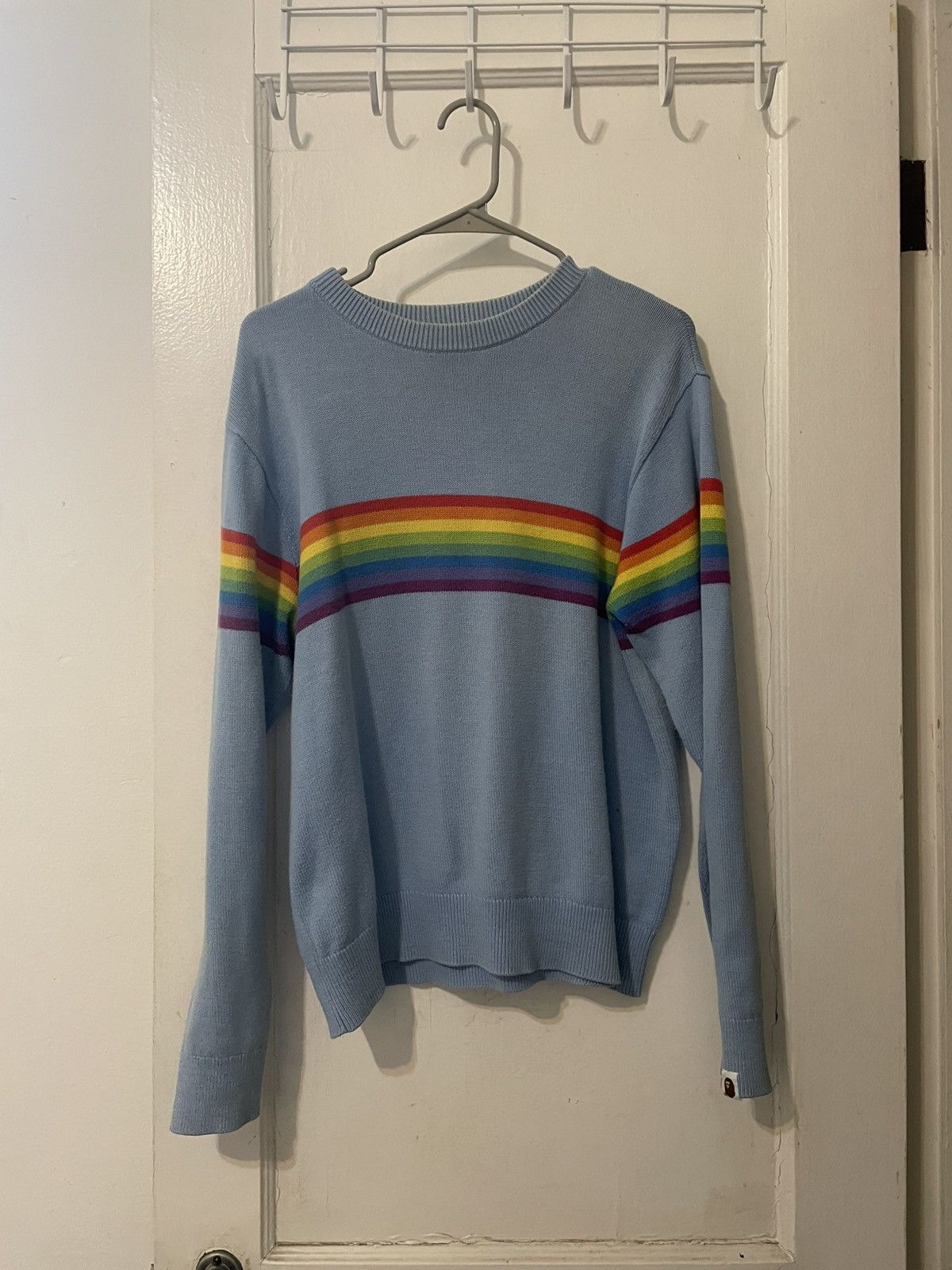 Bape Bape Sky Blue Rainbow Sweater Size US M / EU 48-50 / 2 - 2 Thumbnail