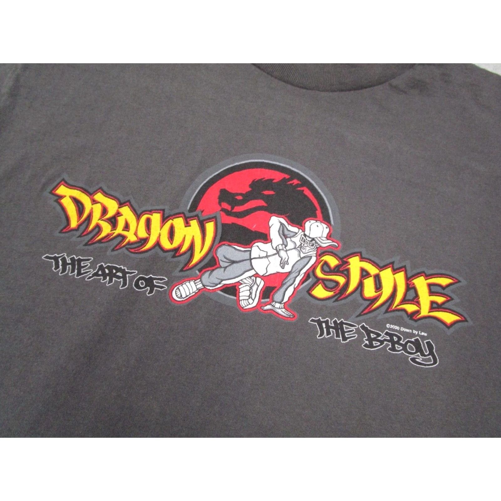 Vintage VINTAGE Murina Dragon Style Shirt Mens M Gray Hip Hop B Boy 2000s Art of the B Boy T-Shirt Crew Neck Short Sleeve Cotton Knit USA Size US M / EU 48-50 / 2 - 2 Thumbnail