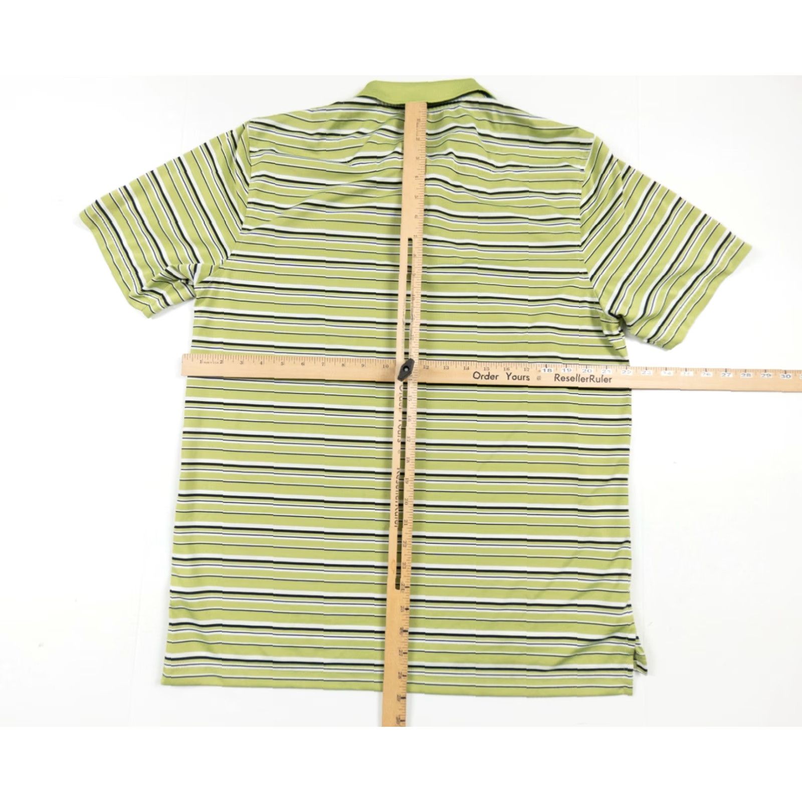 Izod VINTAGE IZOD Polo Shirt Men’s Large Green Short Sleeve Striped Adult (Golf) Mens Size US L / EU 52-54 / 3 - 6 Thumbnail