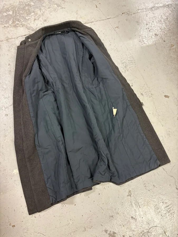 Dirk Bikkembergs 2000s Bikkembergs Dark Grey Hybrid Wool & Leather Coat Size US S / EU 44-46 / 1 - 7 Thumbnail