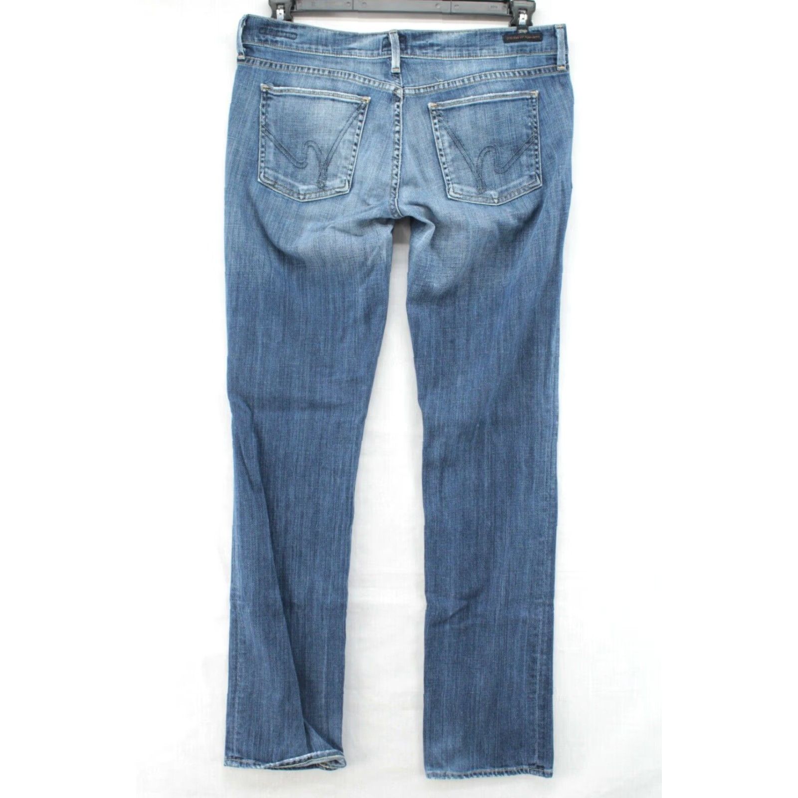 Citizens Of Humanity CITIZENS OF HUMANITY Ava Jeans Women's 34 x 32 Low Rise Straight Stretch Blue Denim Bohemian Size 34" / US 12 / IT 48 - 5 Thumbnail