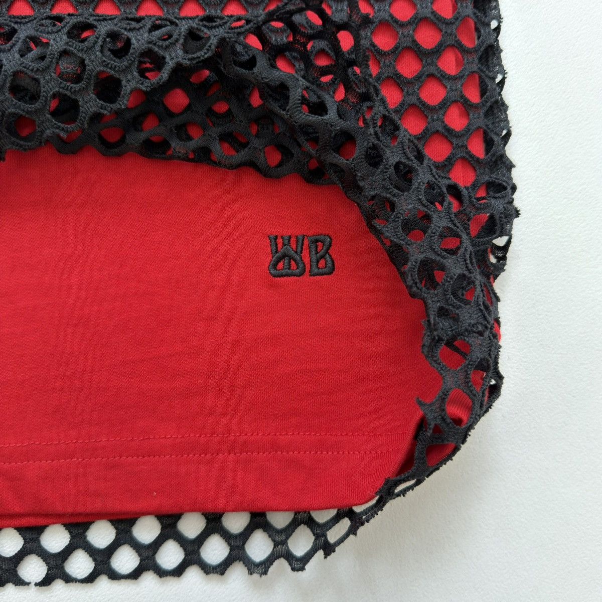 Wales Bonner ‘Record’ Black/Red Mesh Vest Size US M / EU 48-50 / 2 - 11 Thumbnail