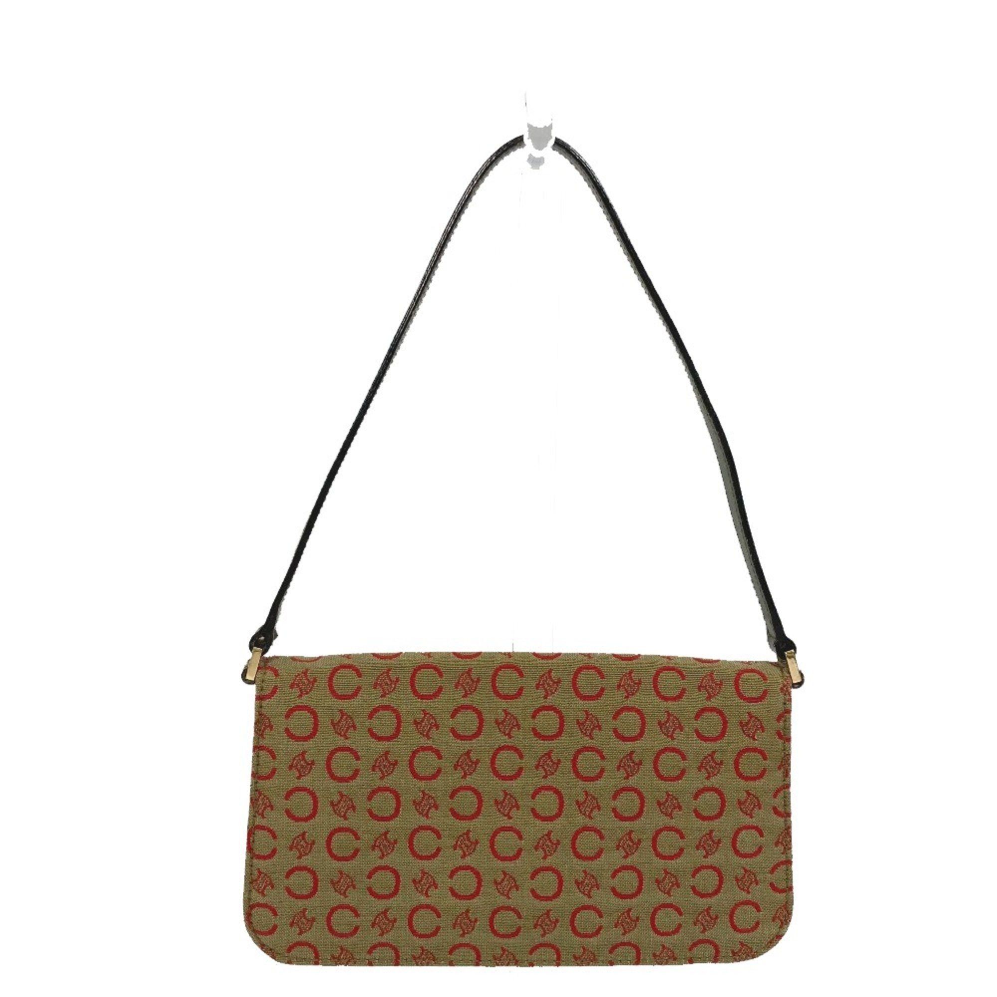 Celine CELINE CMacadam Bag Mini Hand Bag Accessory pouch Khaki x Red Size ONE SIZE - 1 Thumbnail