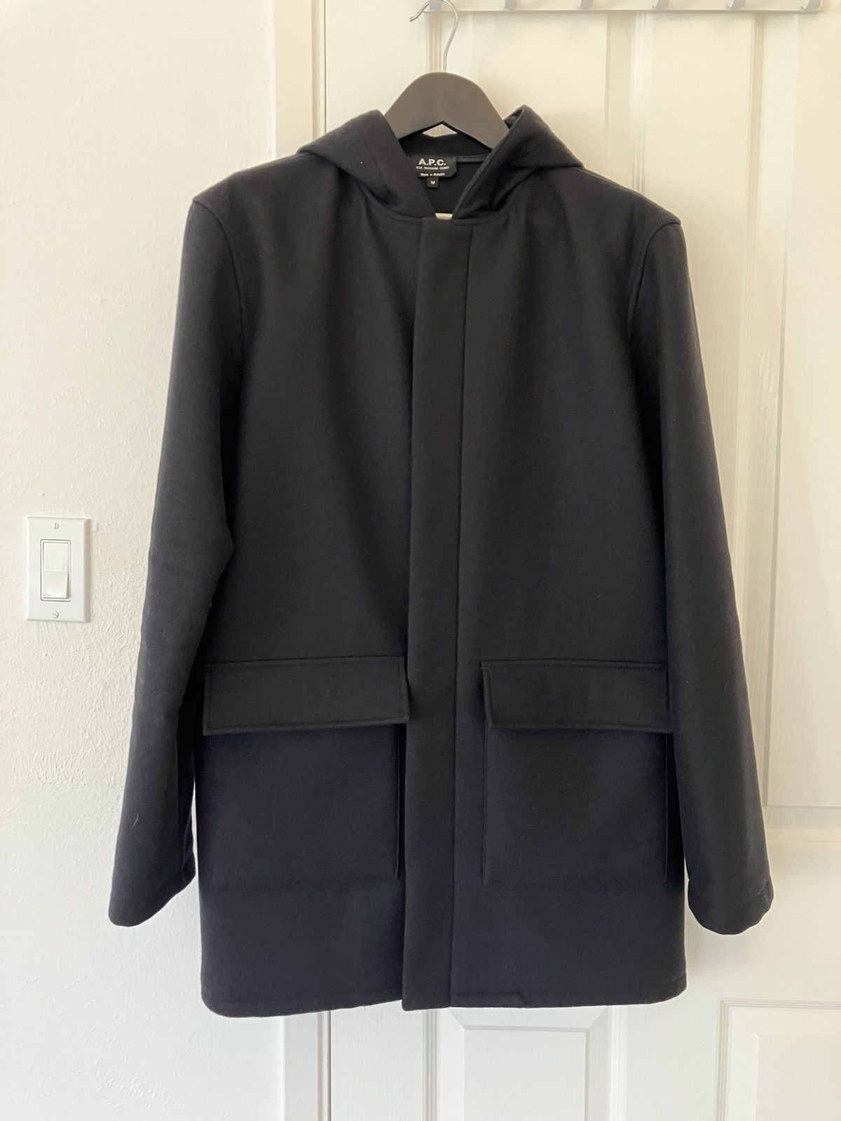 A.P.C. A.P.C Navy Hooded Coat Size US M / EU 48-50 / 2 - 1 Thumbnail