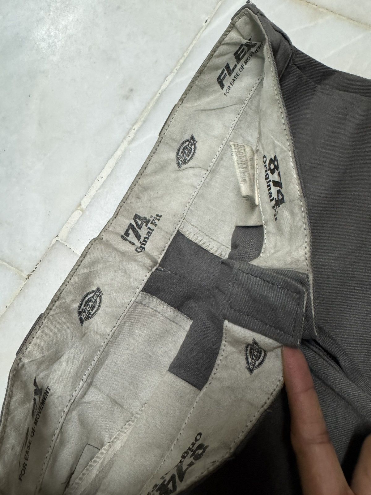 Dickies NICE THRASHED 874 ORIGINAL FIT DICKIES Y2K GREY PANTS Size US 30 / EU 46 - 8 Thumbnail