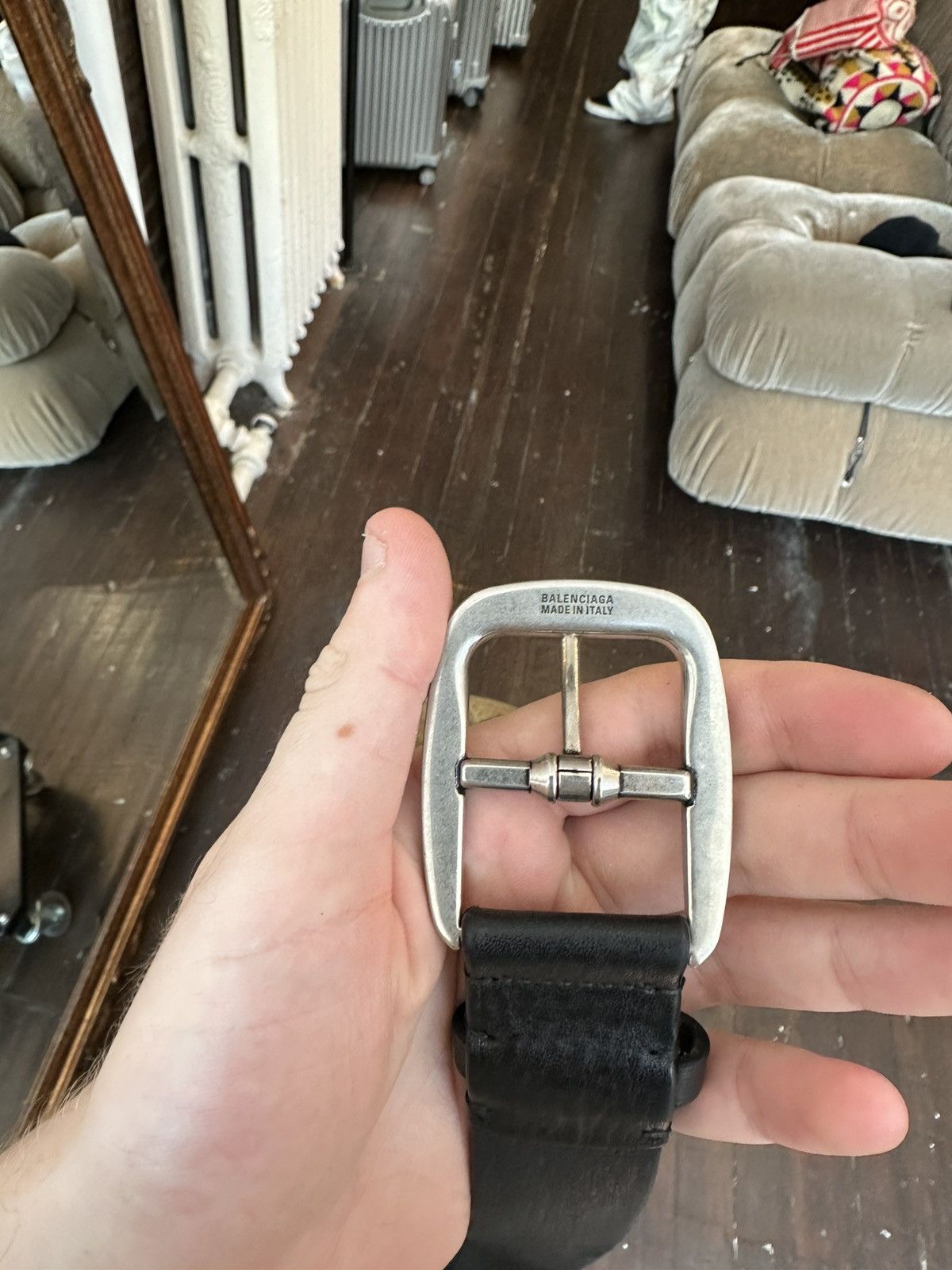 Balenciaga Balenciaga black leather belt Size ONE SIZE - 4 Thumbnail
