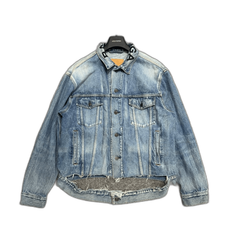 Balenciaga Balenciaga Embroidered Collar Denim Jacket Size US M / EU 48-50 / 2 - 1 Thumbnail