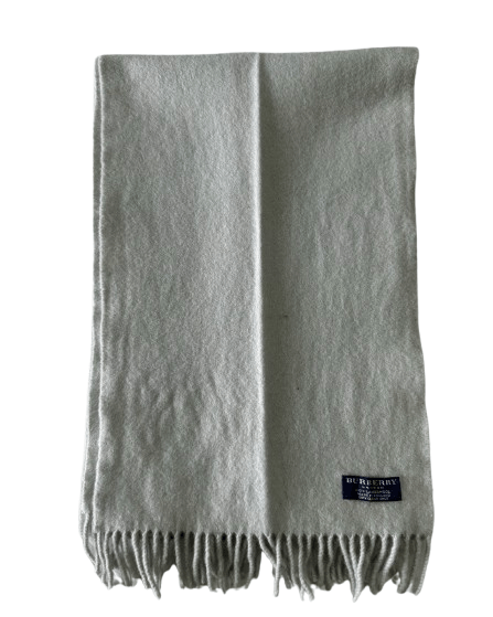 Burberry Burberry Vintage Unisex Scarf Grey 100% Lambswool Size ONE SIZE - 6 Thumbnail