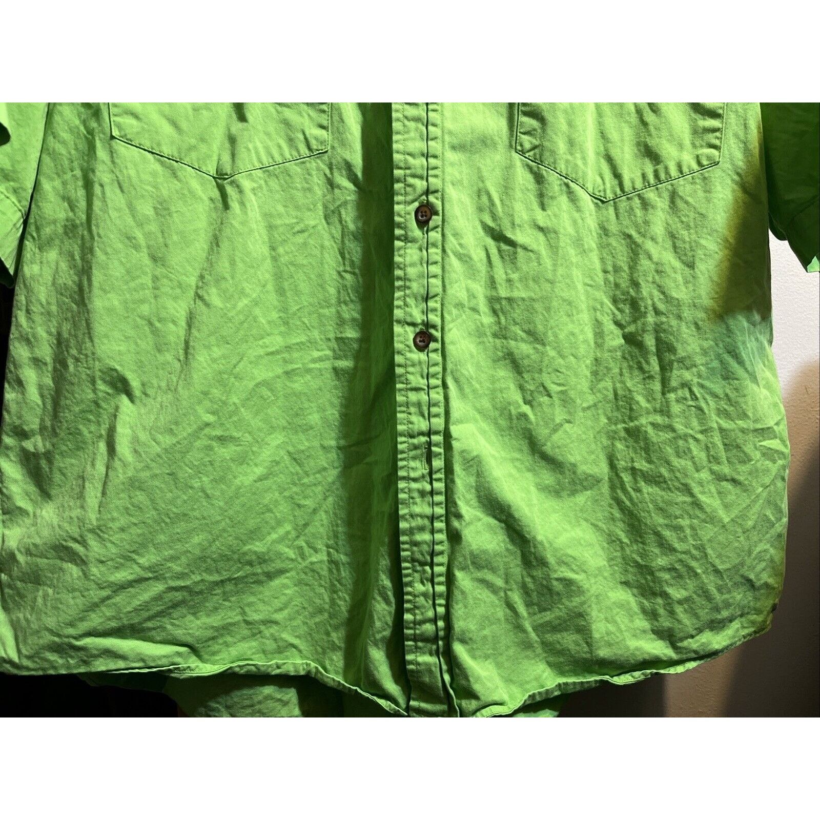 Walls Walls Vintage Shirt Men’s L Green Short Sleeve Pockets Ranch Size US L / EU 52-54 / 3 - 7 Thumbnail