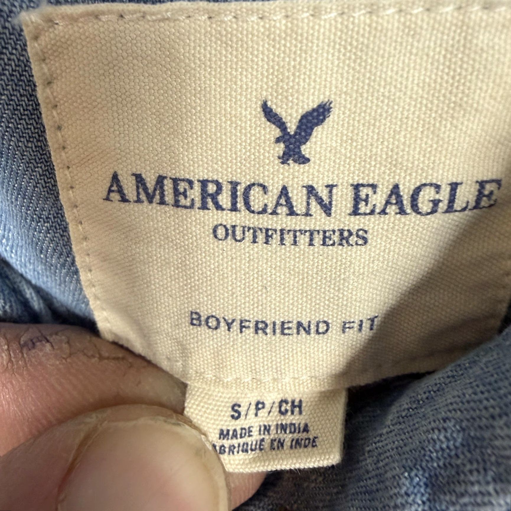 American Eagle Outfitters American Eagle Outfitters Shirt Womens S Blue Denim Boyfriend Fit Chambray Coastal Western Size S / US 4 / IT 40 - 5 Thumbnail