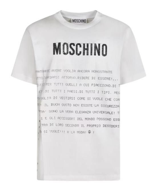 Moschino MOSCHINO Men T-Shirts 251ZZ07170241 1001 White Size US M / EU 48-50 / 2 - 1 Thumbnail