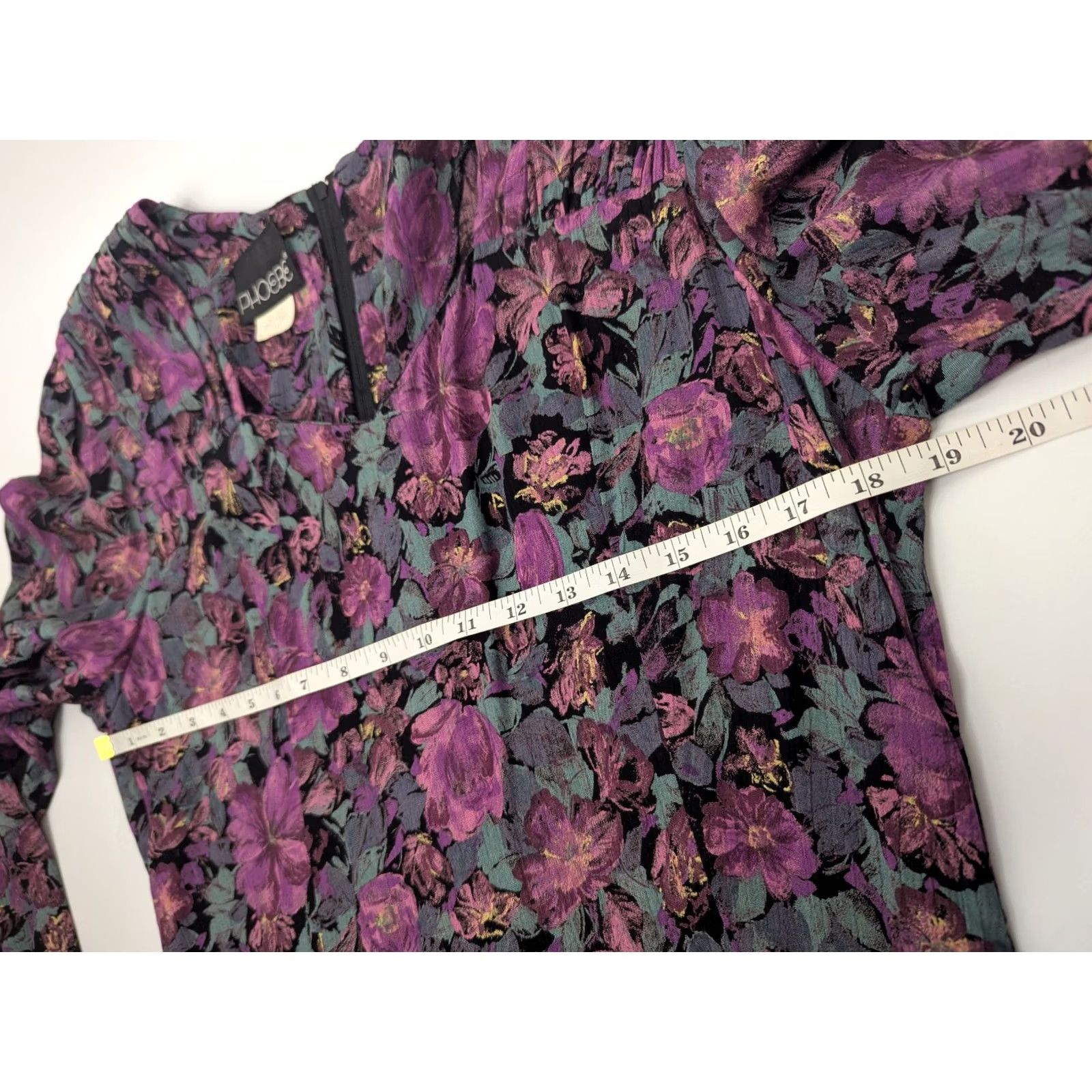 Vintage VINTAGE Phoebe Dress Womens Midi 14 Floral Purple Boho Cottage 80s 90s Modest A-Line Mens Womens Size XL / US 12-14 / IT 48-50 - 6 Thumbnail