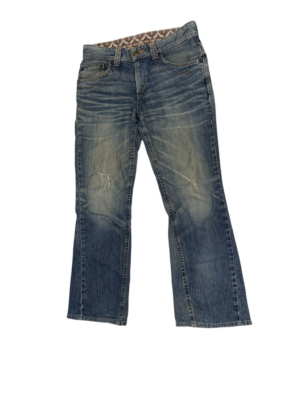 Edwin Edwin XV Native Style Flare Design Ripped Design Rare Size US 32 / EU 48 - 3 Thumbnail