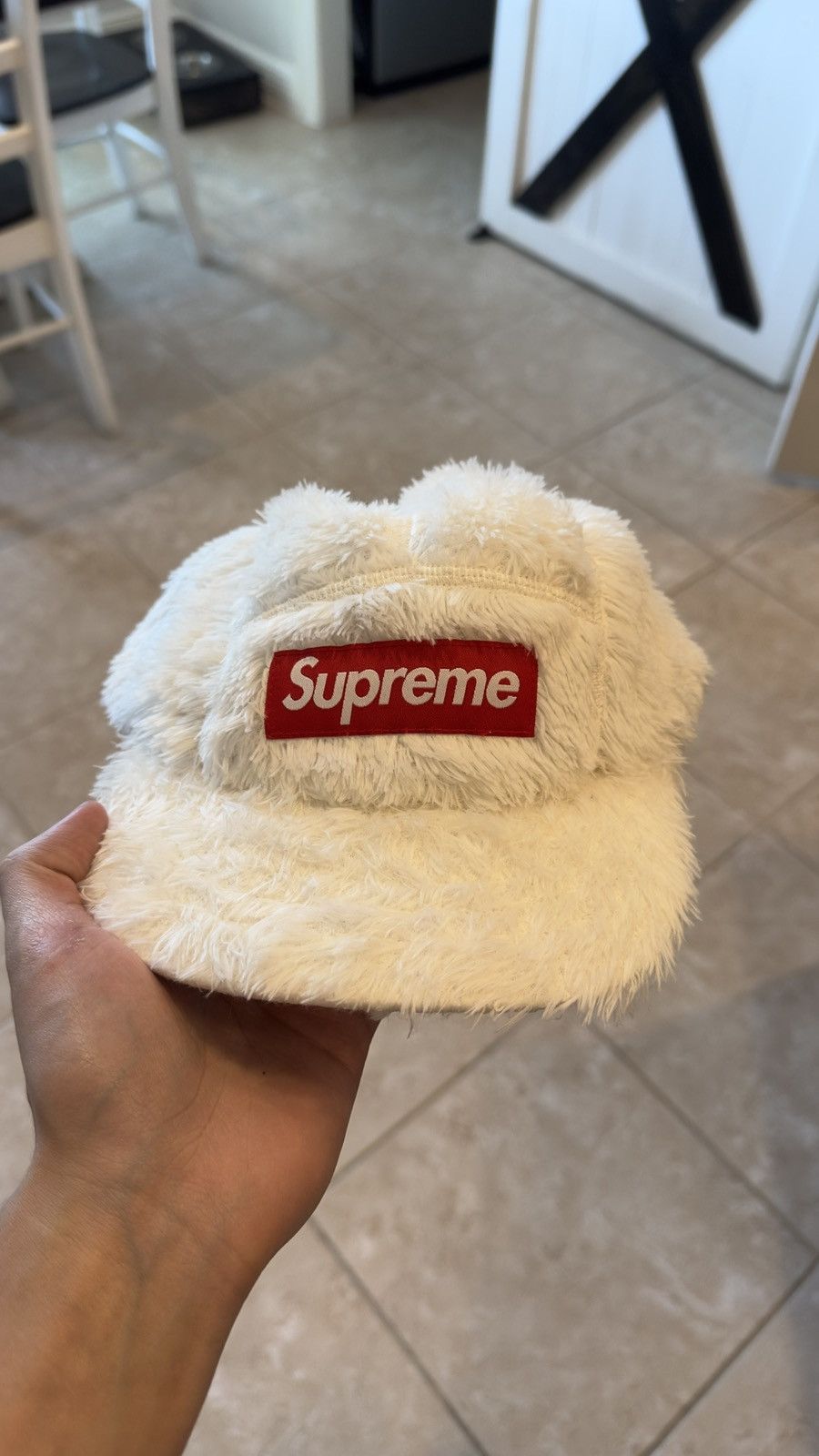 Supreme Supreme Fuzzy Camp Cap White | Grailed