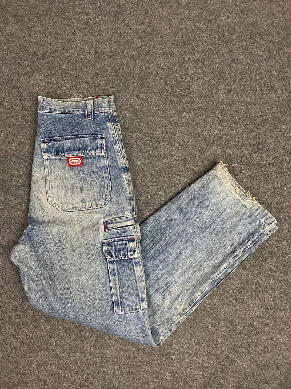 image of Ecko Unltd x Jnco Vintage Ecko Function Baggy Cargo Denim Nice Design, Men's (Size 31)