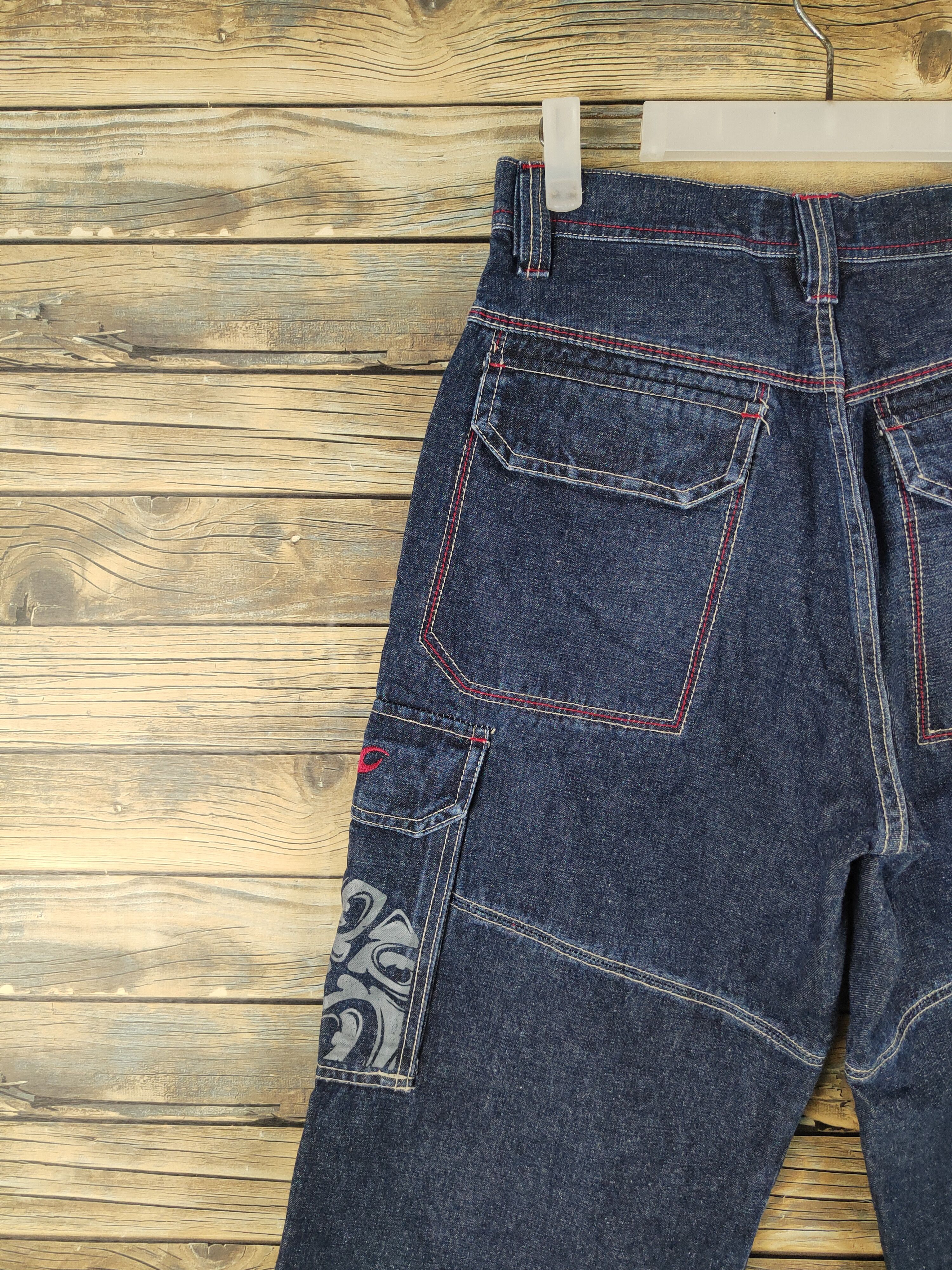 Japanese Brand DL Piko Dark Blue Distressed Ripped Jeans #2405 Size US 28 / EU 44 - 10 Thumbnail