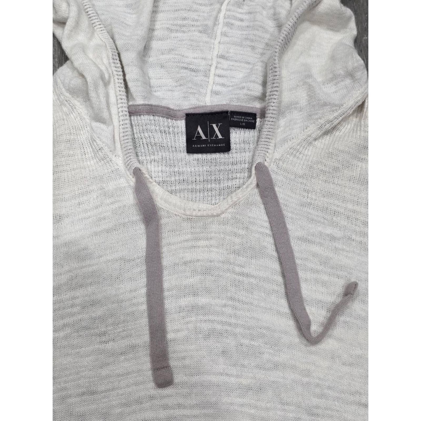 Armani Exchange Armani Exchange Ivory Knit Hoodie Sweater Large A003194 Size L / US 10 / IT 46 - 5 Thumbnail