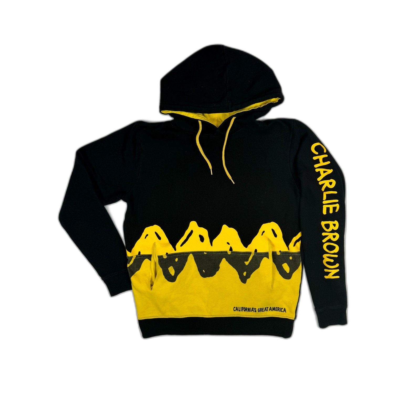 Peanuts Charlie Brown Peanuts Hoodie Black Yellow Zig Zag California Size US M / EU 48-50 / 2 - 1 Thumbnail