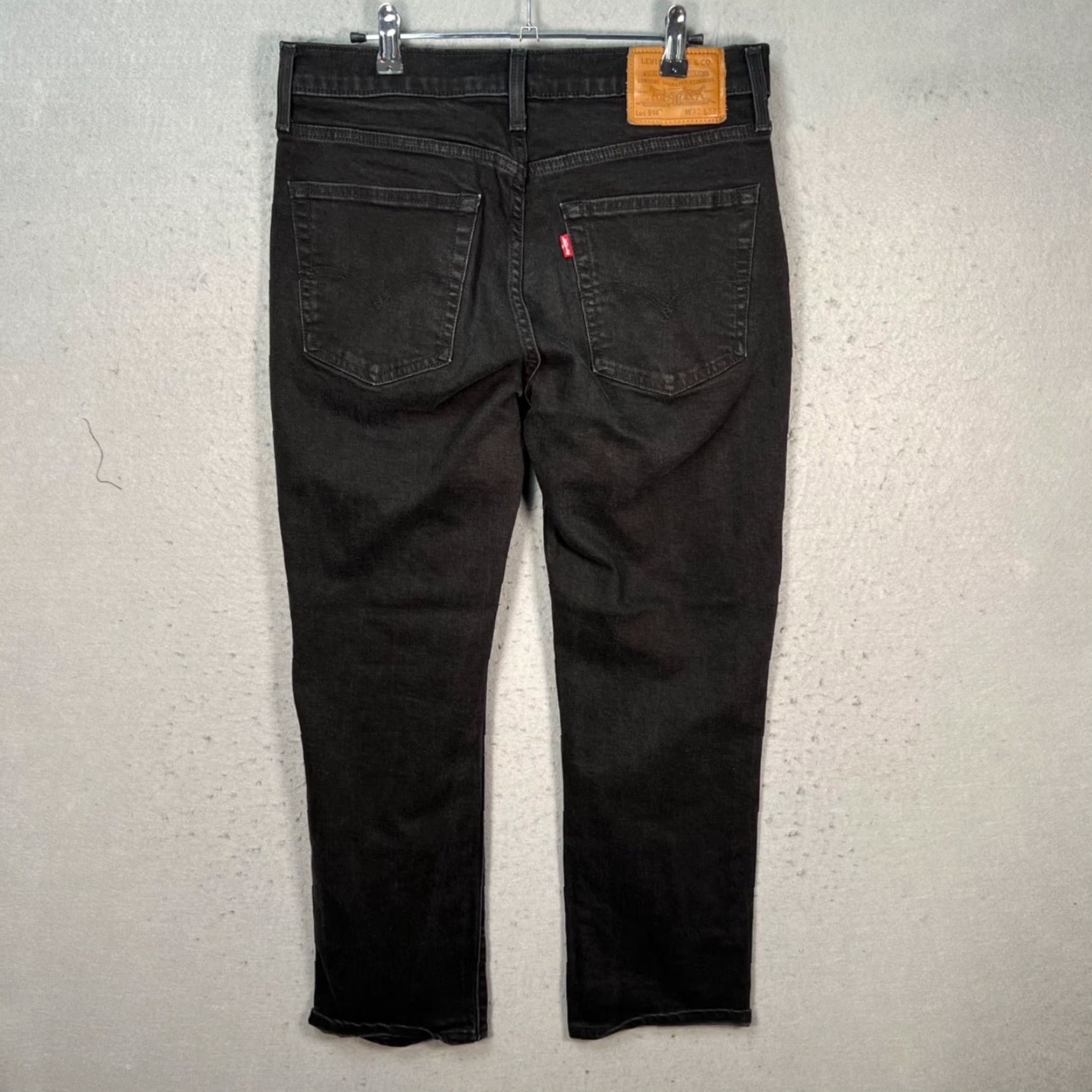 Levi's Levi's 514 Mens Size 32 x 28 Straight Black Denim Jeans Slim Fit Jeans Size US 32 / EU 48 - 2 Thumbnail