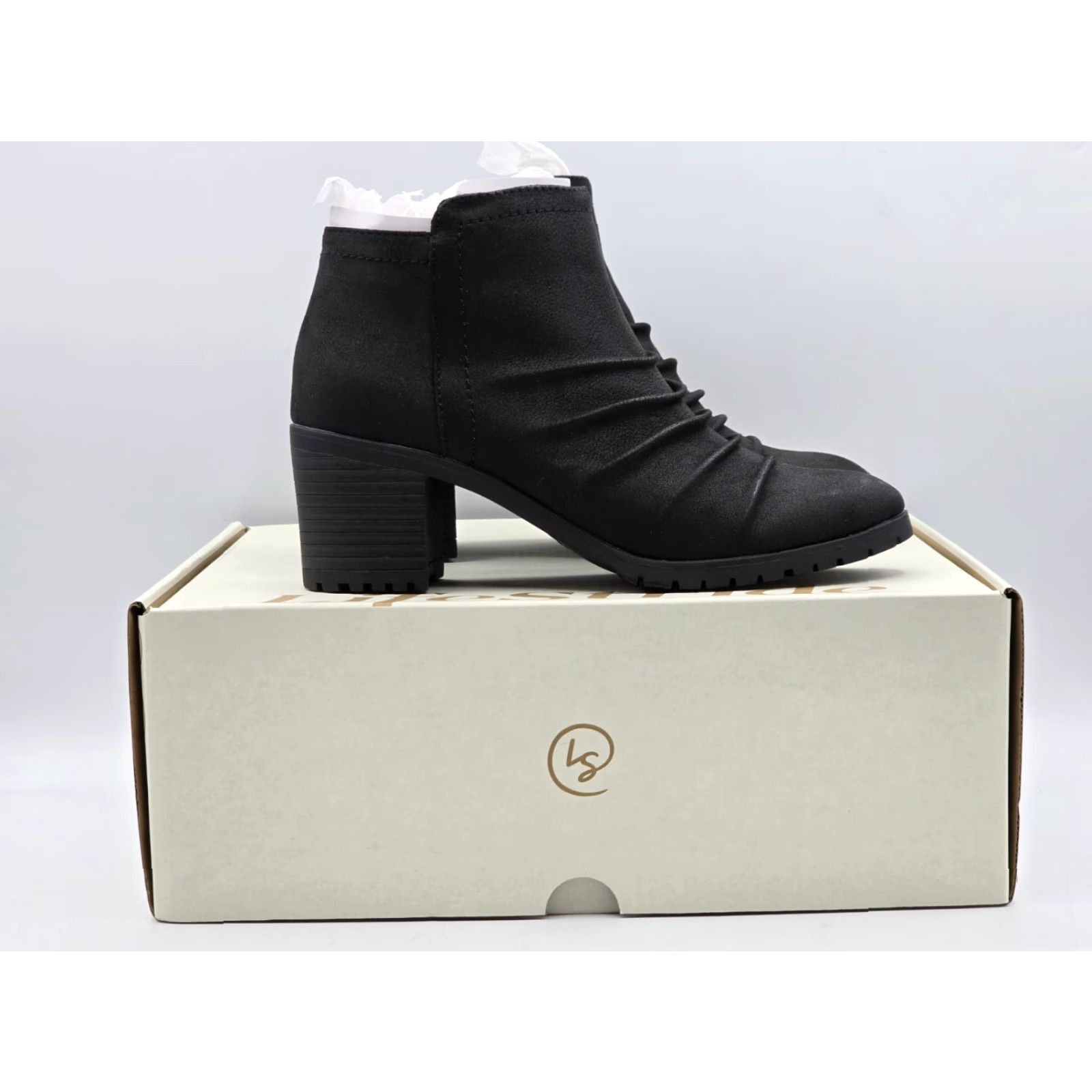 LifeStride Maeve Ankle Boot Black Tumbled - Sz 5 M Women's Shoes - US 5 Flat Heel Lifestride Maeve Ankle Boot