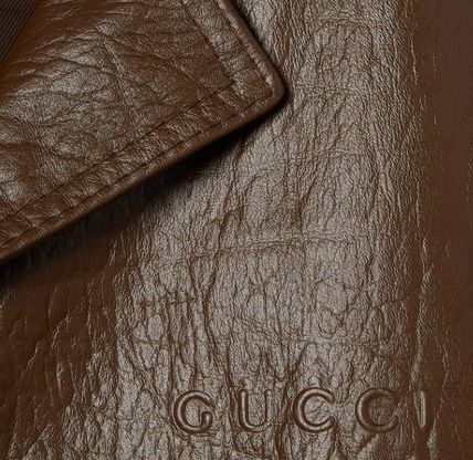 Gucci o1loc1c1125 821694 Embossed Leather Jacket in Brown Size US M / EU 48-50 / 2 - 6 Thumbnail
