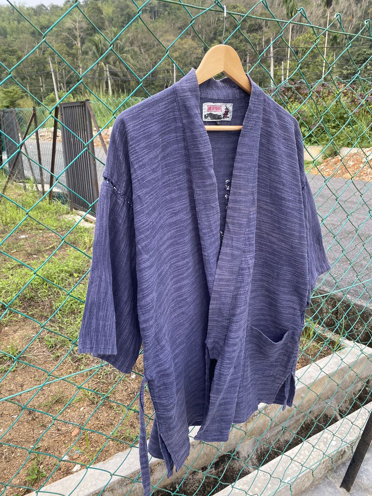 Indigo × Japanese Brand Sunjuro Kimono Woven Dragon Jacket Narogi Linen Size US L / EU 52-54 / 3 - 3 Thumbnail