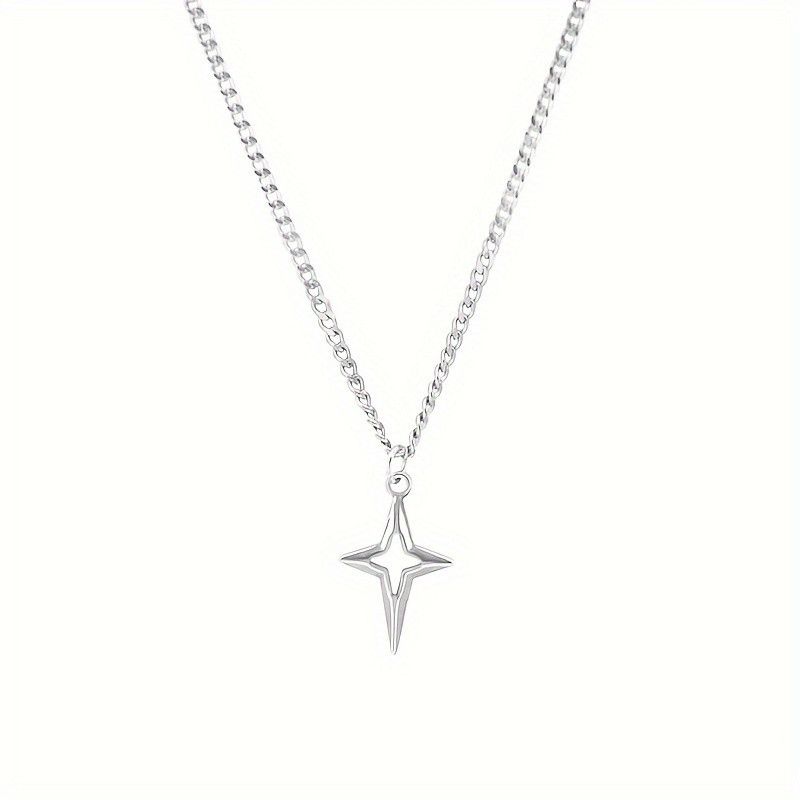 Vintage Cross Star Shape Pendant Necklace Size ONE SIZE - 5 Thumbnail