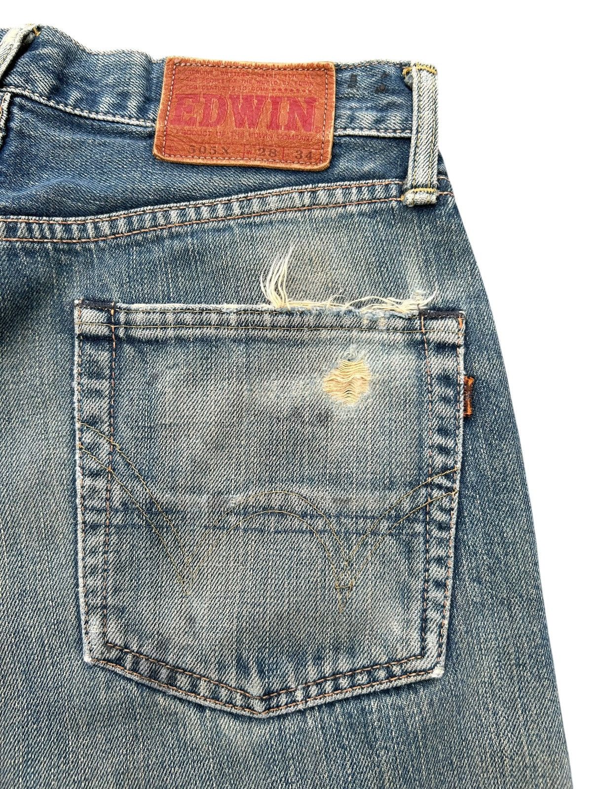 Japanese Brand × Kapital × Vintage Edwin Selvedge Distressed Rusty mud Wash Denim Size US 28 / EU 44 - 14 Thumbnail