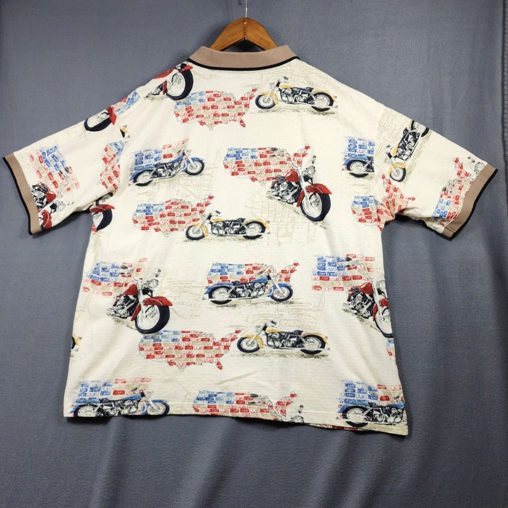 Vintage VINTAGE American Summer Clothing Company Polo Shirt Mens XXL Motorcycle Biker Size US XXL / EU 58 / 5 - 2 Thumbnail