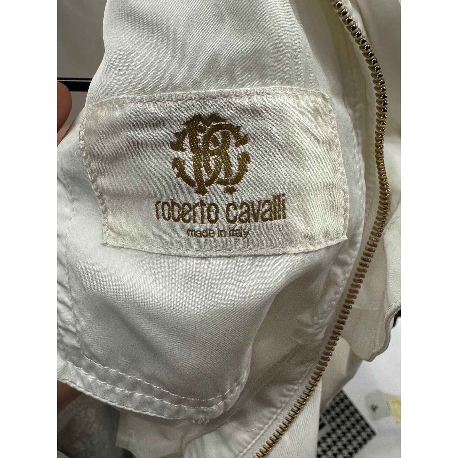 Roberto Cavalli Roberto Cavalli White Ruffled Jacket - Size M Size M / US 6-8 / IT 42-44 - 5 Thumbnail