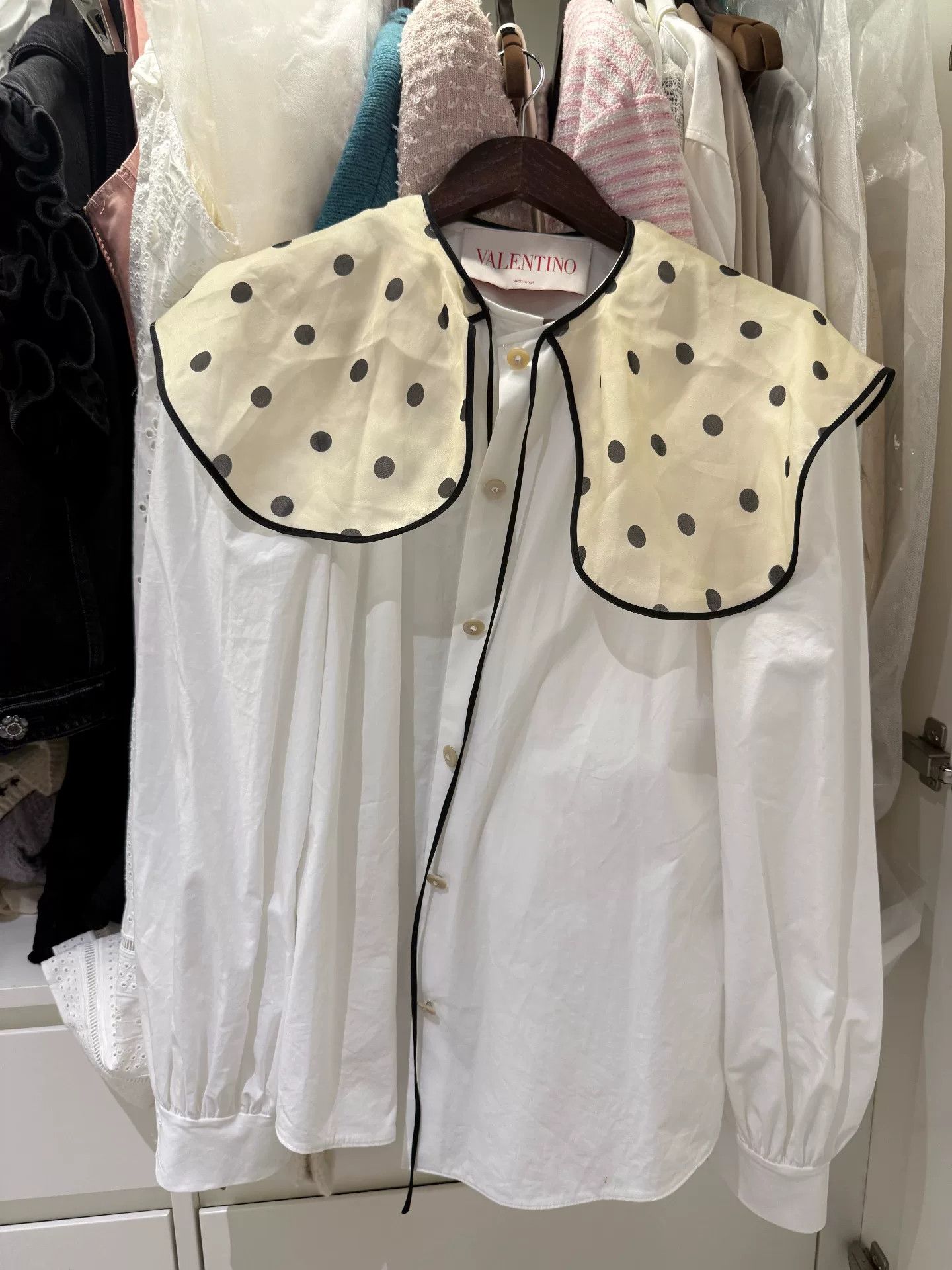 Valentino Valentino Women's Polka Dot Shirt Size US M / EU 48-50 / 2 - 1 Thumbnail