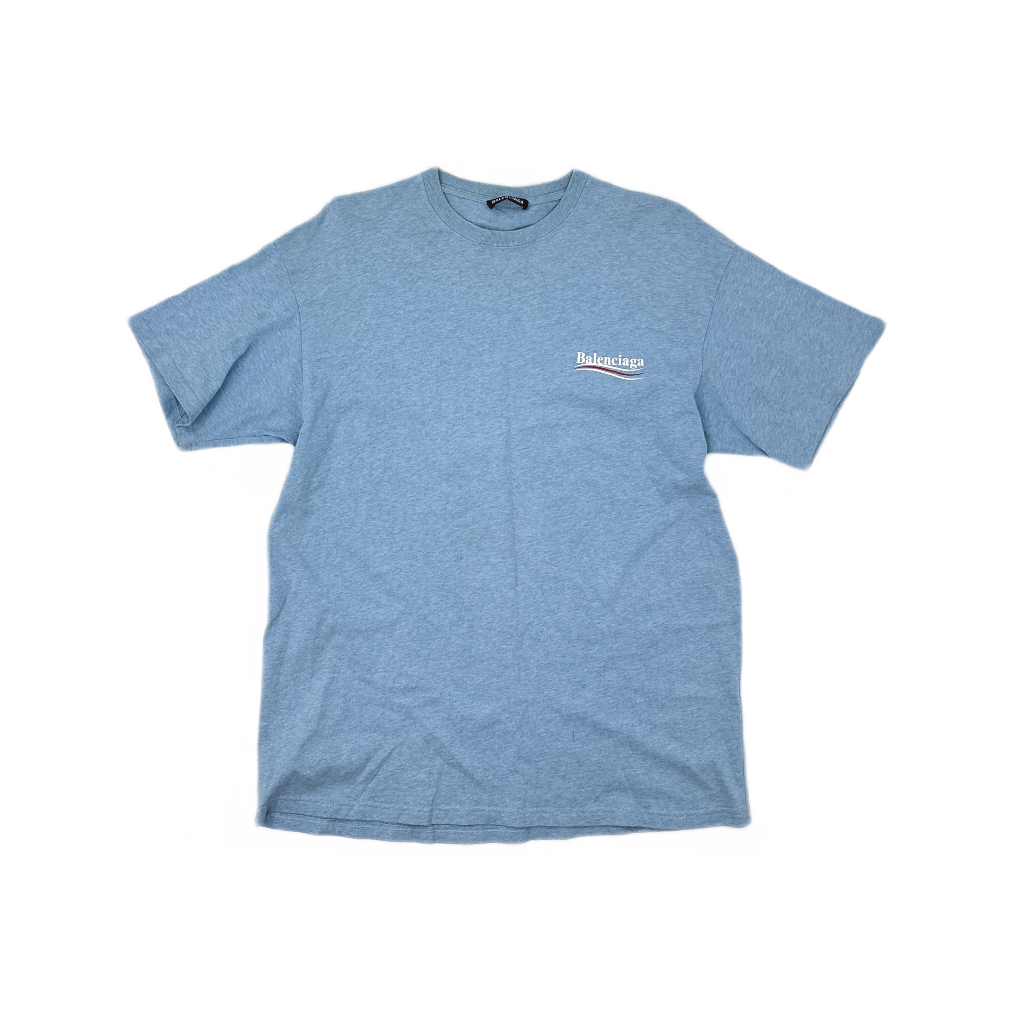 Balenciaga Balenciaga Wave Logo Print T-Shirt Size M Size US M / EU 48-50 / 2 - 1 Thumbnail