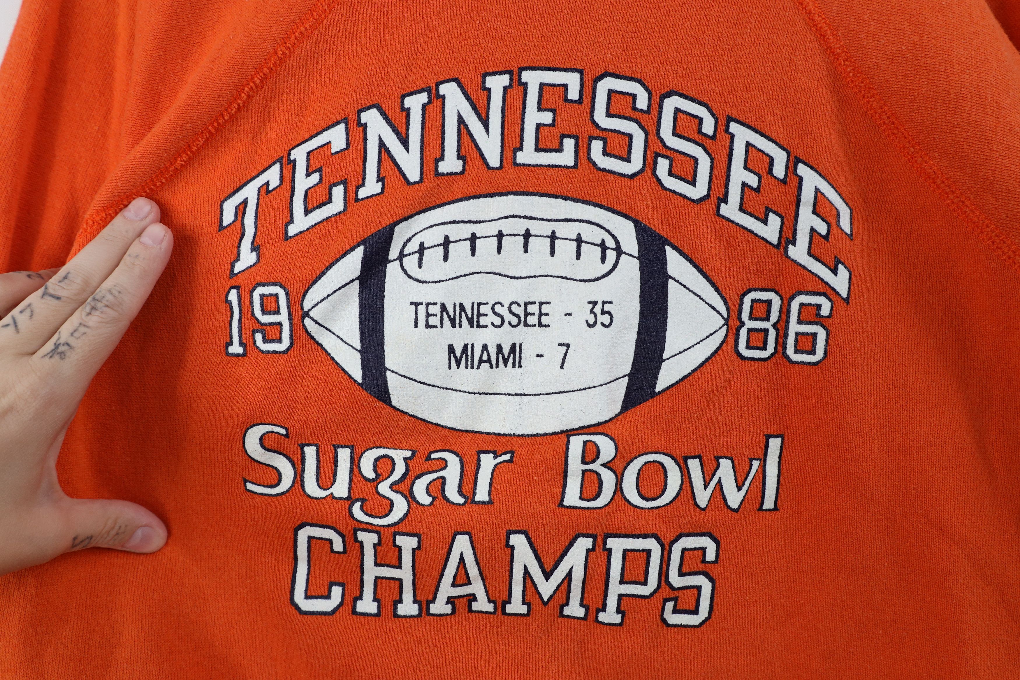 Champion Vintage 80s Champion University of Tennessee Sweatshirt Size L / US 10 / IT 46 - 4 Thumbnail