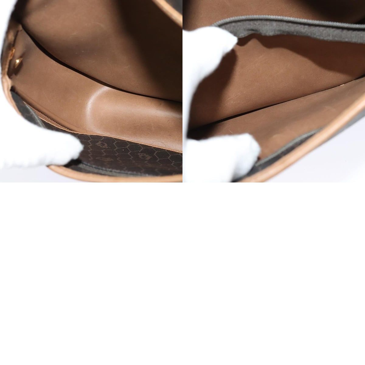 Dior DIOR Honeycomb Canvas Shoulder Bag Pvc Leather Black Brown Size ONE SIZE - 12 Thumbnail