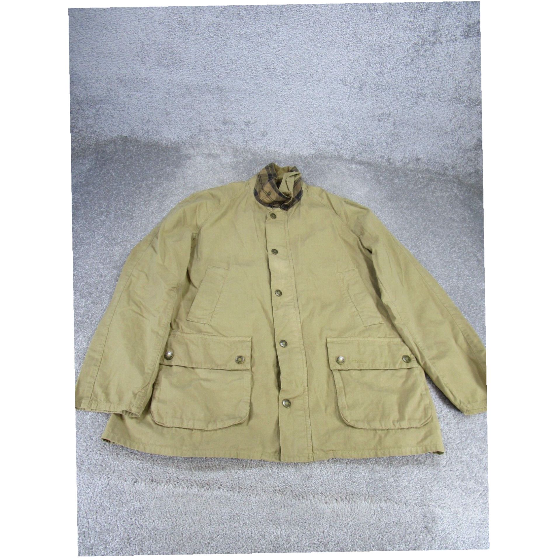 Barbour Mens Beige Ashby Casual Utility Barbour Jacket in 2Xl Size Grailed
