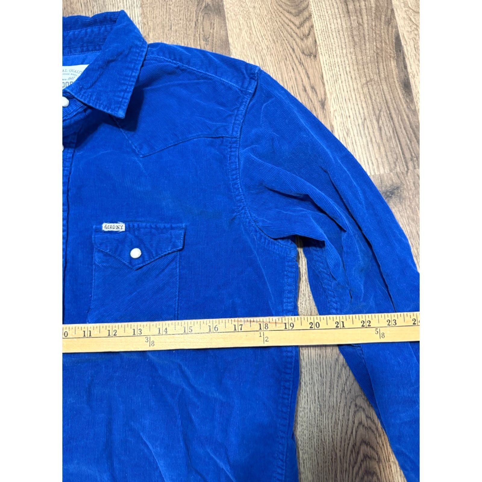 Aeropostale AeroPostale Shirt Men’s Size Medium Blue Long Sleeve Button-Up Shirt Pockets Size US M / EU 48-50 / 2 - 6 Thumbnail