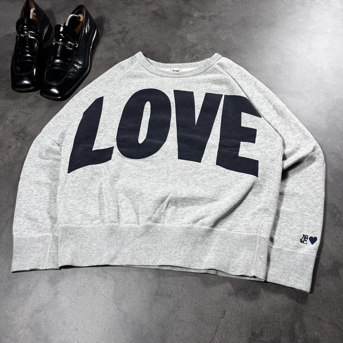 Acne Studios Acne Studios Love College FW12 Big Logo Crewneck Sweatshirt Size US L / EU 52-54 / 3 - 2 Thumbnail