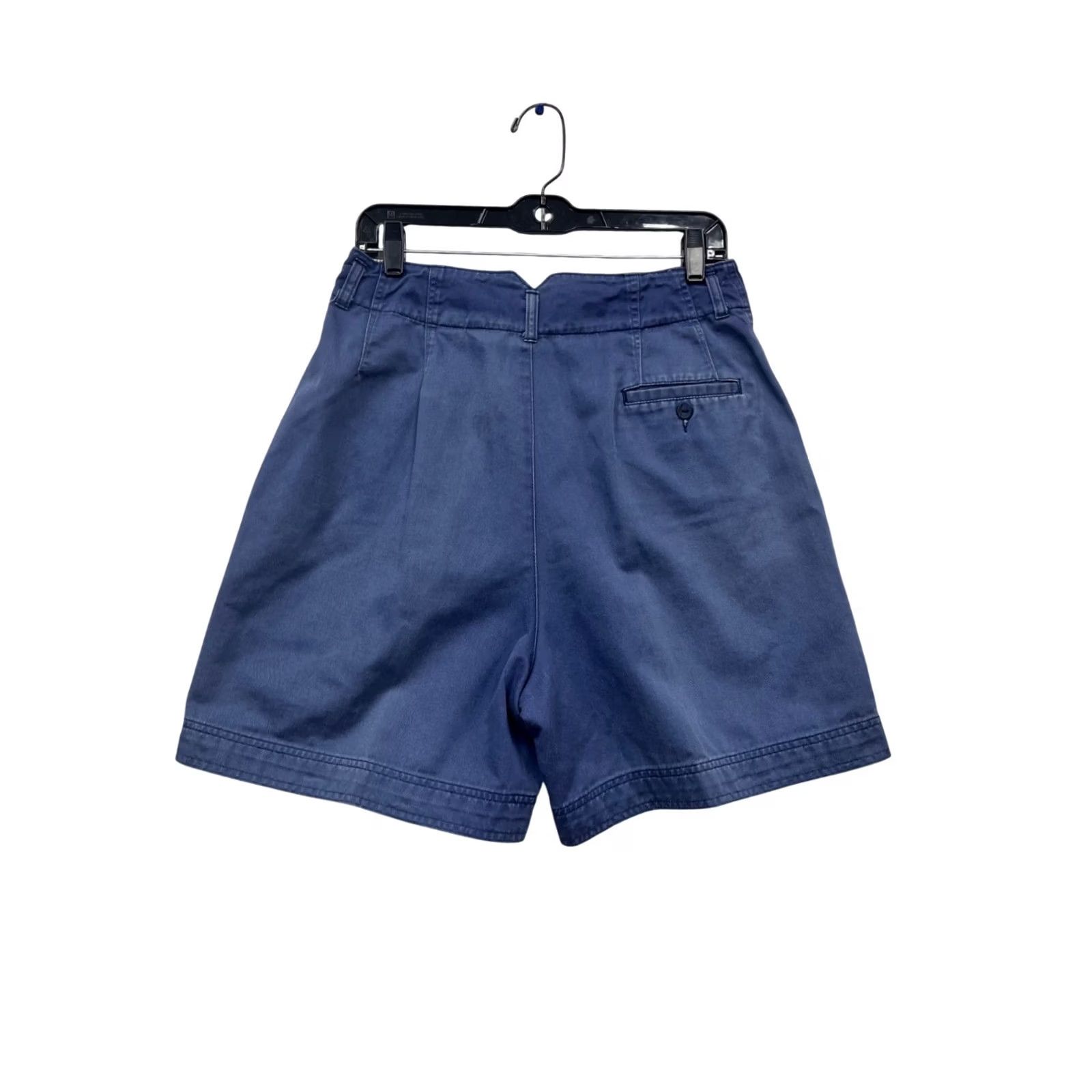 Vintage Hunt Club Bermuda Shorts Women 14 Pleated Blue Striped 100% Cotton N/A Size 36" / US 14 / IT 50 - 2 Thumbnail