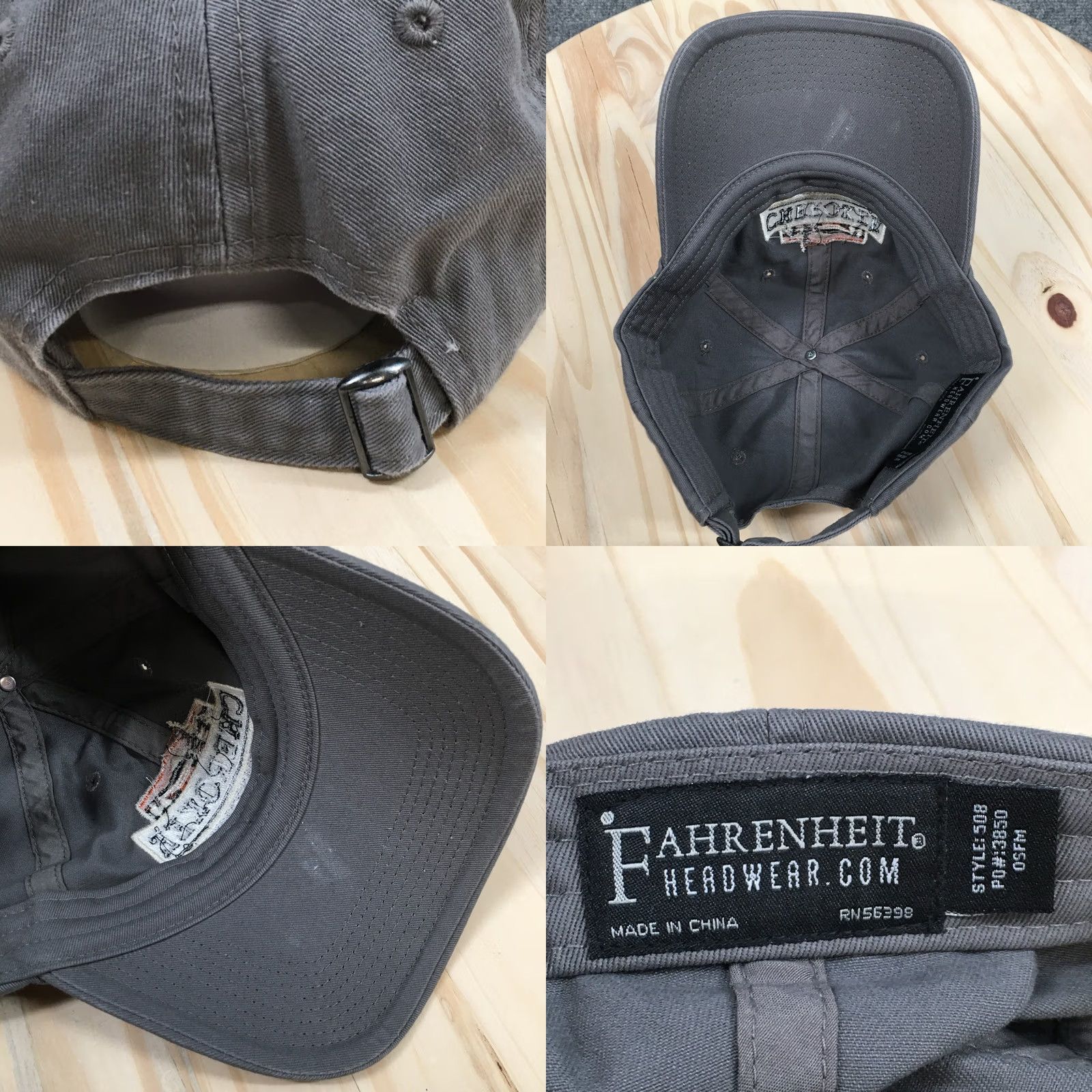 Cherokee Fahrenheit Baseball Cap Unisex Gray OS Adjustable Embroidered Logo Size ONE SIZE - 8 Thumbnail