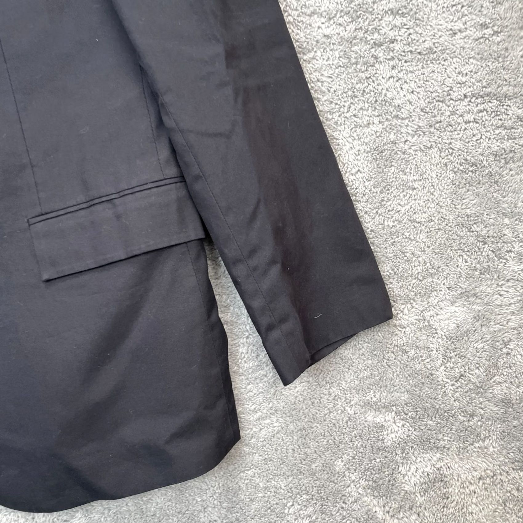 J.Crew J.CREW Blazer Jacket Mens 46R Blue Notch Lapel Cotton Single-Breasted Two-Button 4-Button Sleeve Classical Business Casual Winter Fall Spring Size 46R - 7 Thumbnail