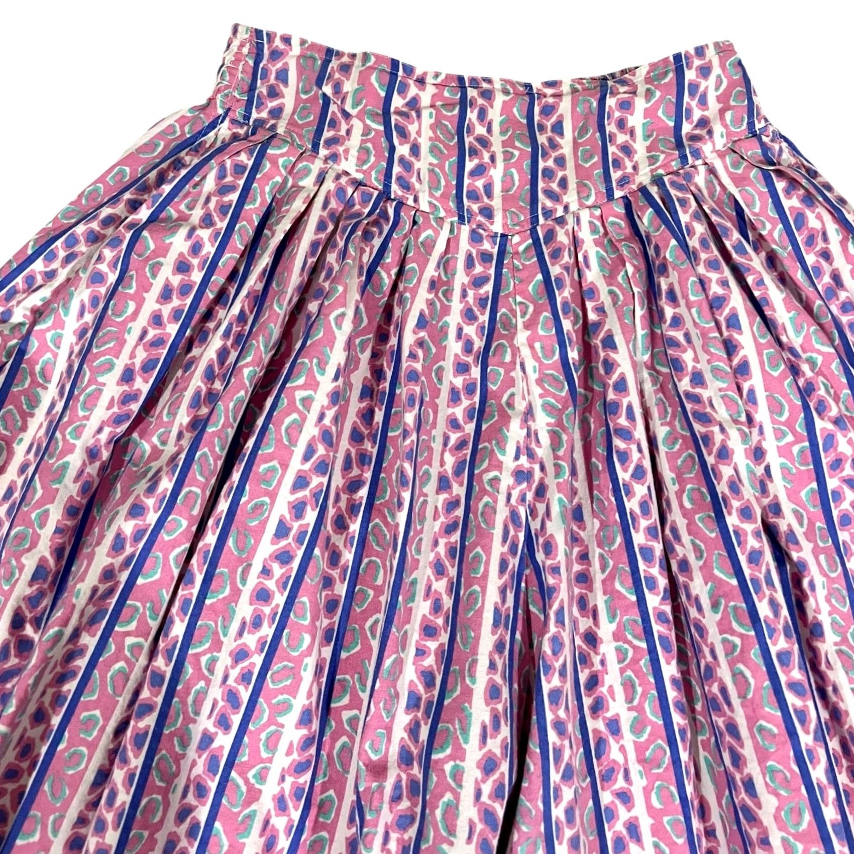 Vintage VINTAGE 90s Passports of Pier 1 Shorts Pleated Culotte Pink Purple Mom Cotton L Women's Shorts Size 36" / US 14 / IT 50 - 2 Thumbnail