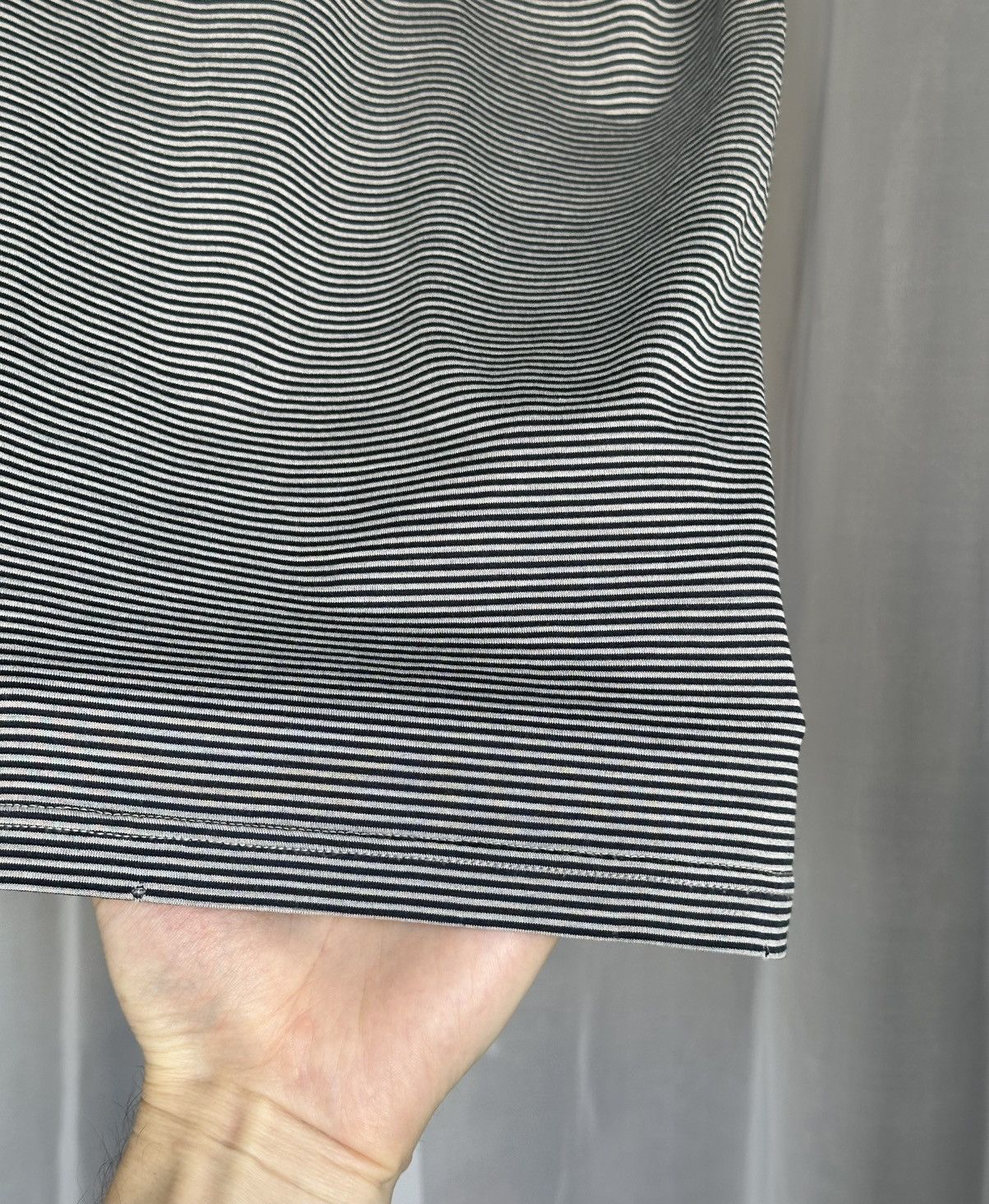 Balmain BALMAIN SS 2015 Striped Distressed Button TShirt Decarnin Size US M / EU 48-50 / 2 - 11 Thumbnail