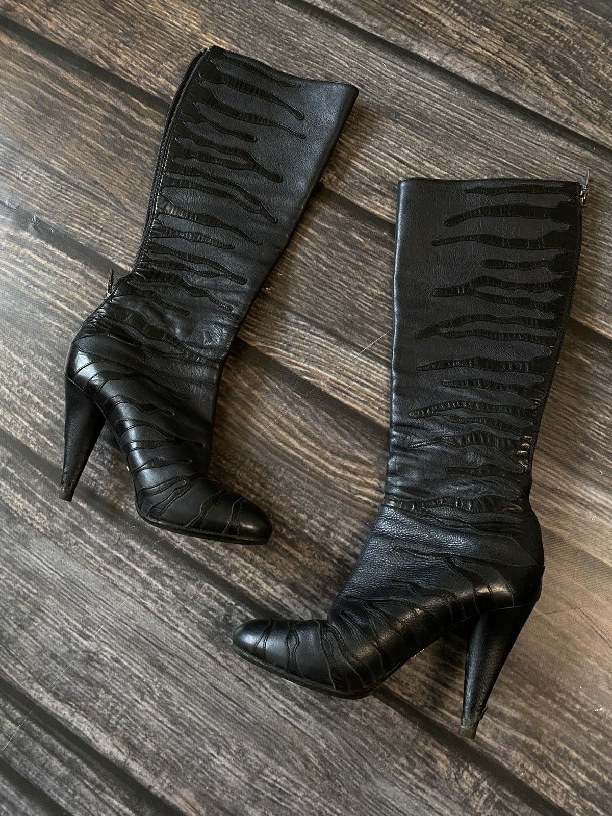 Prada Prada Gothic Avant Garde Leather Heels Size US 6 / IT 36 - 2 Thumbnail