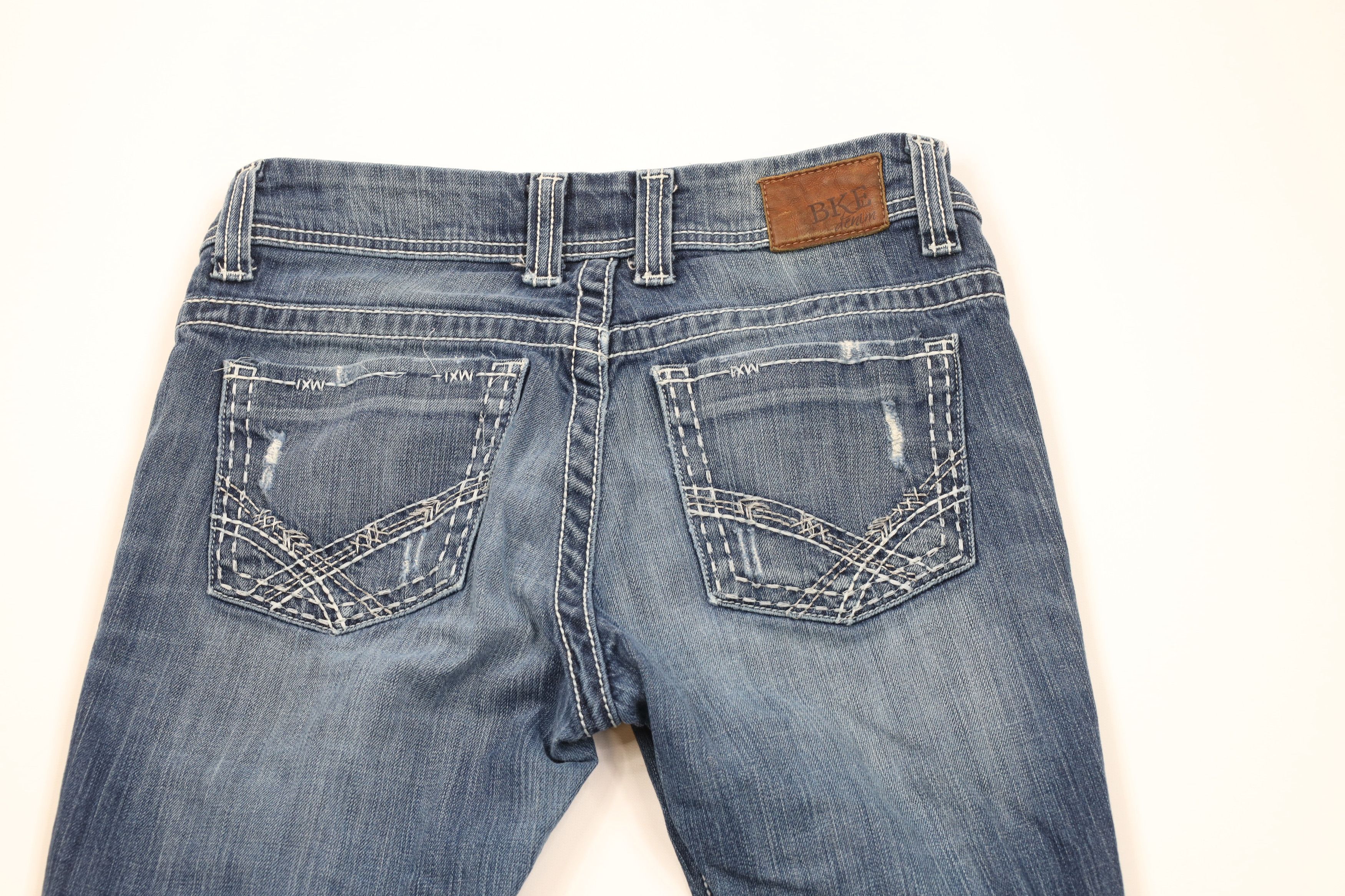 Vintage Buckle BKE Thick Stitch Stretch Payton Straight Leg Jeans Size 28" / US 6 / IT 42 - 12 Thumbnail